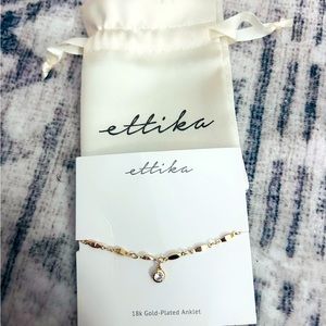 Brand New Ettika CZ 18K Gold Plated Ankle Bracelet